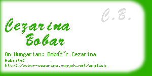 cezarina bobar business card